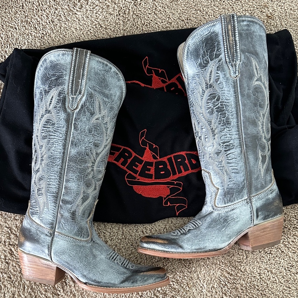 Freebird Silver Western Boots